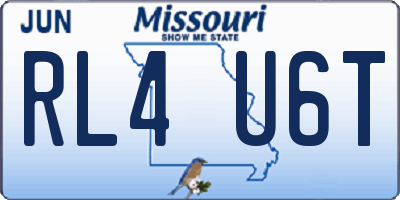 MO license plate RL4U6T