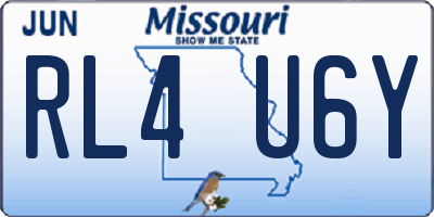 MO license plate RL4U6Y