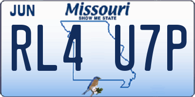 MO license plate RL4U7P