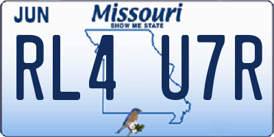 MO license plate RL4U7R