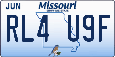 MO license plate RL4U9F