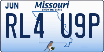 MO license plate RL4U9P