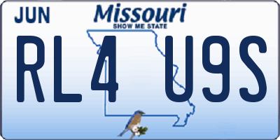 MO license plate RL4U9S