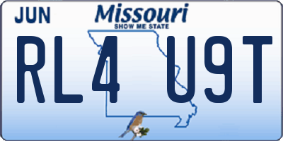 MO license plate RL4U9T
