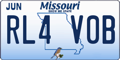 MO license plate RL4V0B