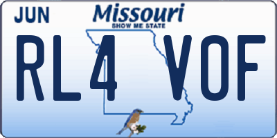 MO license plate RL4V0F