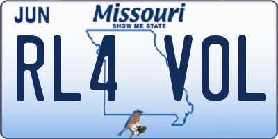 MO license plate RL4V0L