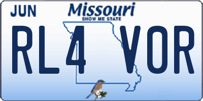 MO license plate RL4V0R