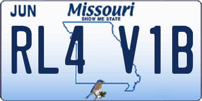 MO license plate RL4V1B