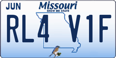 MO license plate RL4V1F