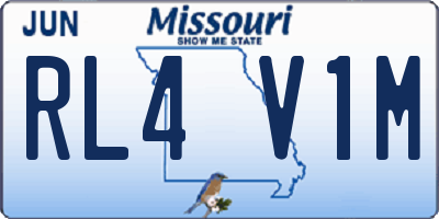 MO license plate RL4V1M