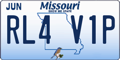 MO license plate RL4V1P