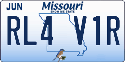 MO license plate RL4V1R