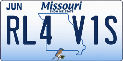 MO license plate RL4V1S