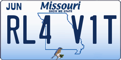 MO license plate RL4V1T