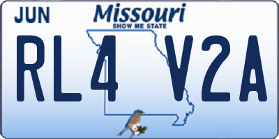 MO license plate RL4V2A