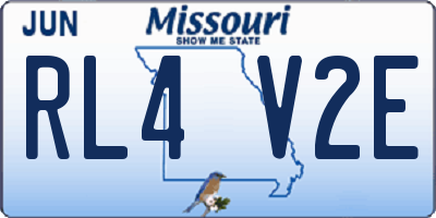 MO license plate RL4V2E
