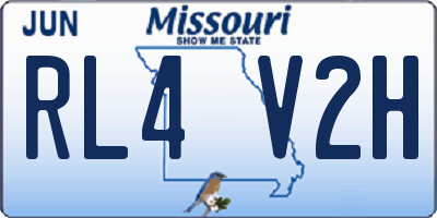 MO license plate RL4V2H