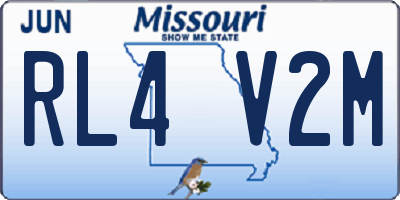 MO license plate RL4V2M