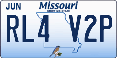 MO license plate RL4V2P