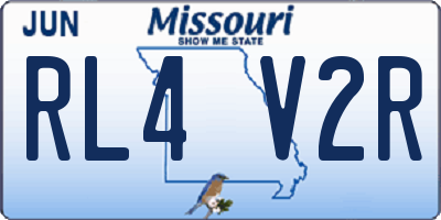 MO license plate RL4V2R