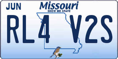 MO license plate RL4V2S