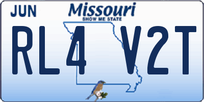 MO license plate RL4V2T