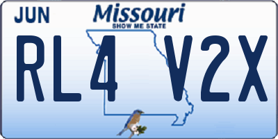 MO license plate RL4V2X