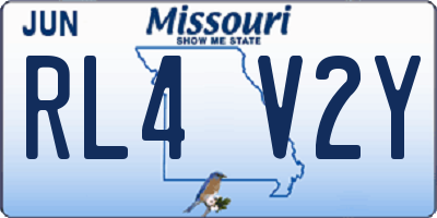 MO license plate RL4V2Y