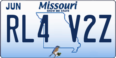 MO license plate RL4V2Z