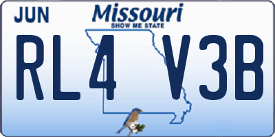 MO license plate RL4V3B