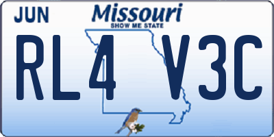 MO license plate RL4V3C