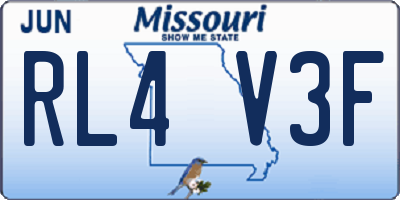 MO license plate RL4V3F