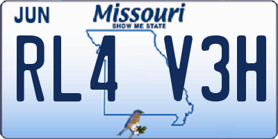 MO license plate RL4V3H