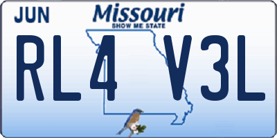 MO license plate RL4V3L