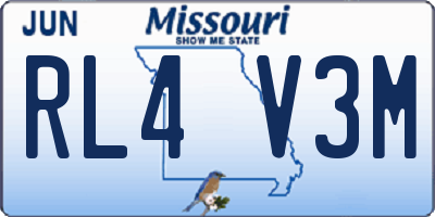 MO license plate RL4V3M