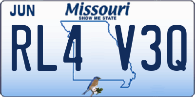 MO license plate RL4V3Q