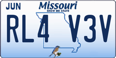 MO license plate RL4V3V