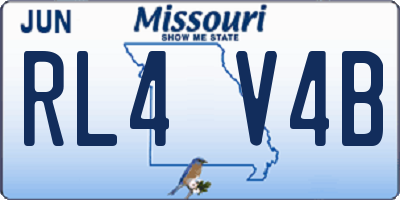 MO license plate RL4V4B
