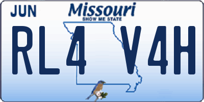 MO license plate RL4V4H