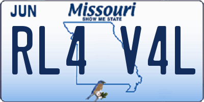 MO license plate RL4V4L