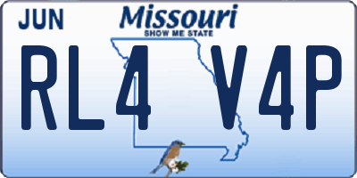 MO license plate RL4V4P