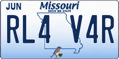 MO license plate RL4V4R