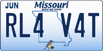 MO license plate RL4V4T