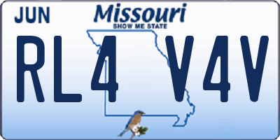 MO license plate RL4V4V
