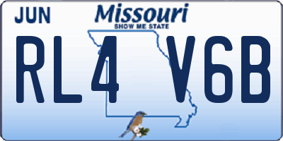 MO license plate RL4V6B