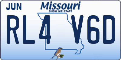 MO license plate RL4V6D