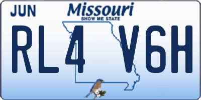 MO license plate RL4V6H