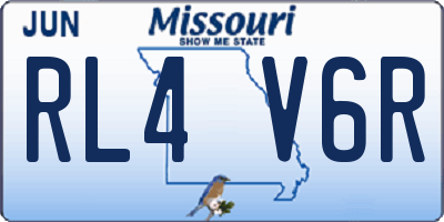 MO license plate RL4V6R