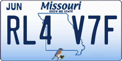MO license plate RL4V7F